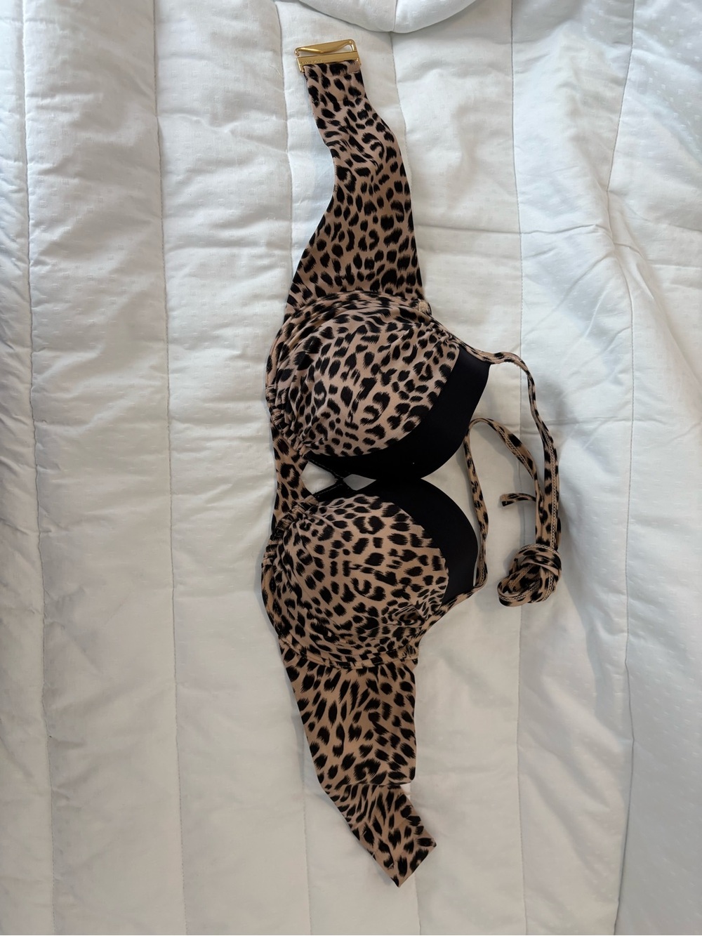 Victoria's Secret Leopard Underwire Bikini Top - Tan & Black